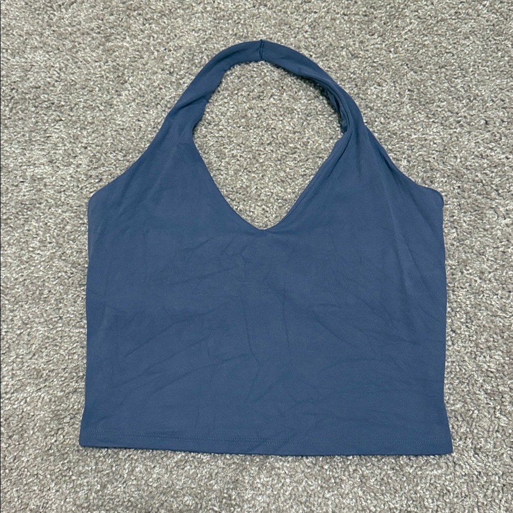 Oner Active Navy Blue Halter Crop Tank Top